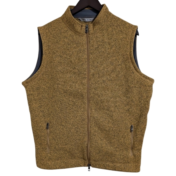 Peter Millar Other - Peter Millar Crown Men's Large Sweater Fleece Vest Dijon mustard Yellow
